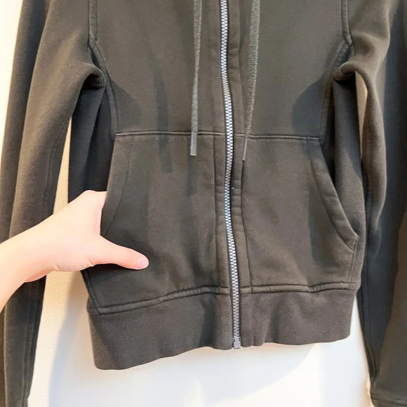 Lululemon Olive Green Full Zip Athletic Athleisure Loungewear Hoodie Jacket 2 - Picture 4 of 8